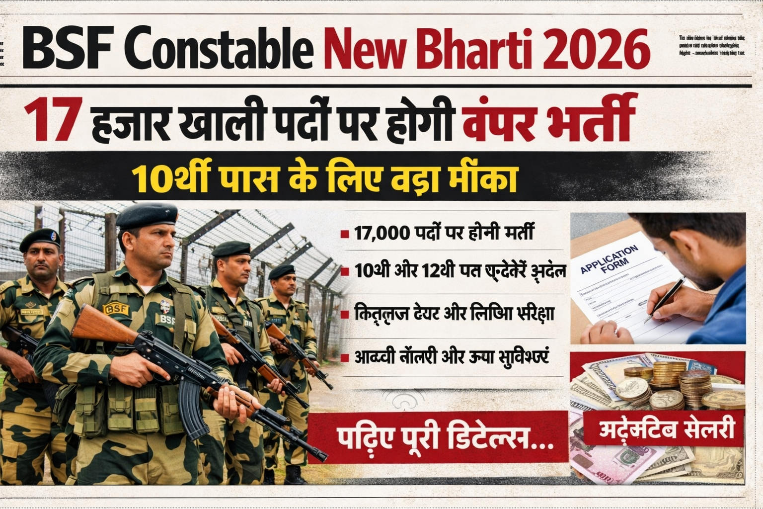 BSF Constable New Bharti 2026
